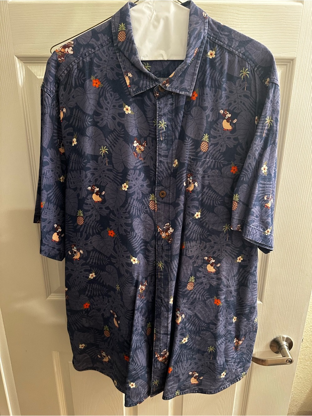 Tommy Bahama Blue Floral Disney Parks Button-Up